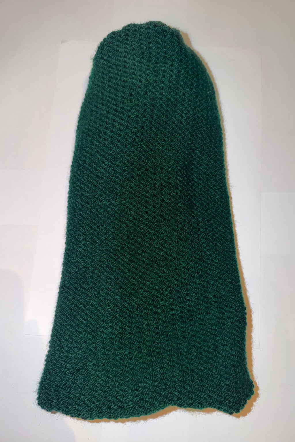 Handmade reversible wooly Beanie School Green and Black