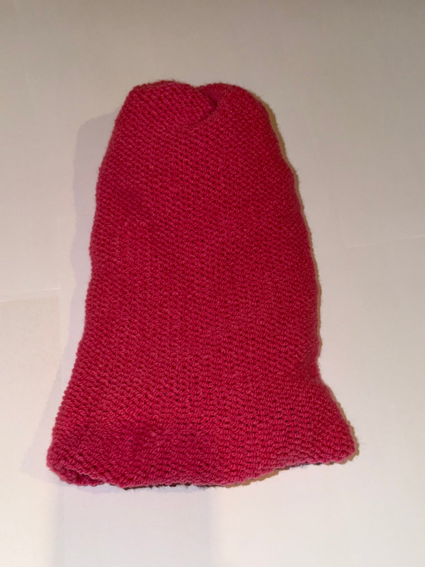 Handmade Reversible Wooly Beanie Soft Blue and Light Pink dual-tone knit hat.